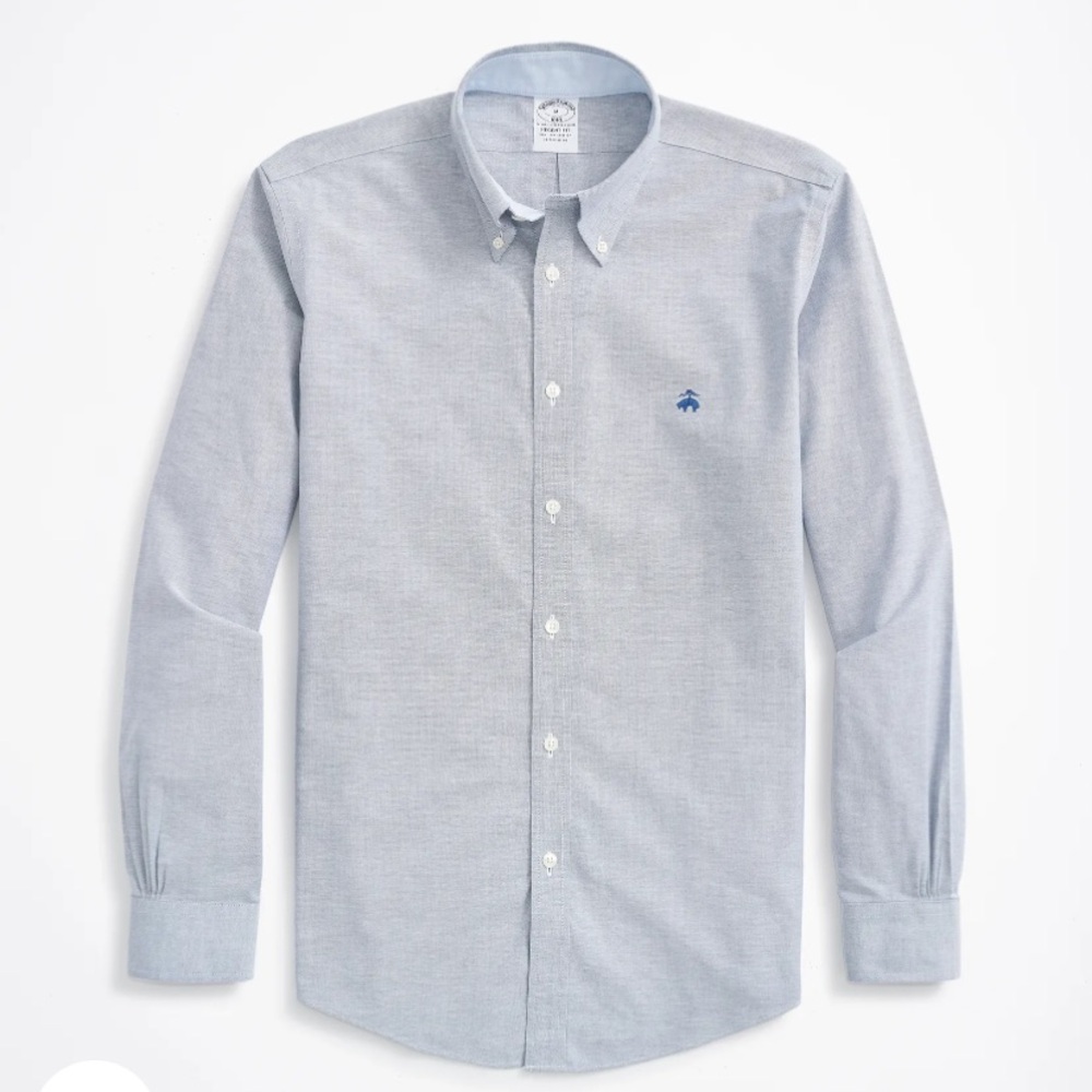 Brooks Brothers XL Stretch Regent Regular-Fit Sport Shirt, Non-Iron Oxford